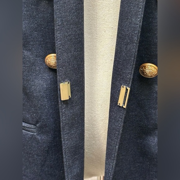 NEW Lane Bryant Faux-Denim Ponte Plus Size Bryant Blazer Women 16 Career Staple - Picture 8 of 16